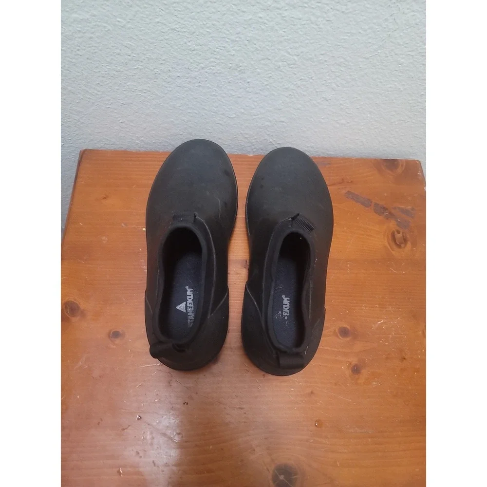 Staheekum Rain Boots Womens 8 Black Neoprene Rubber Ankle‎ Slip On Waterproof